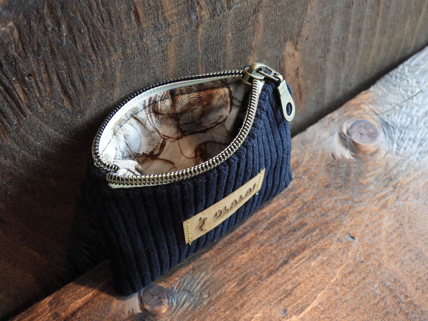 Coin pouch - Corduroy - Black