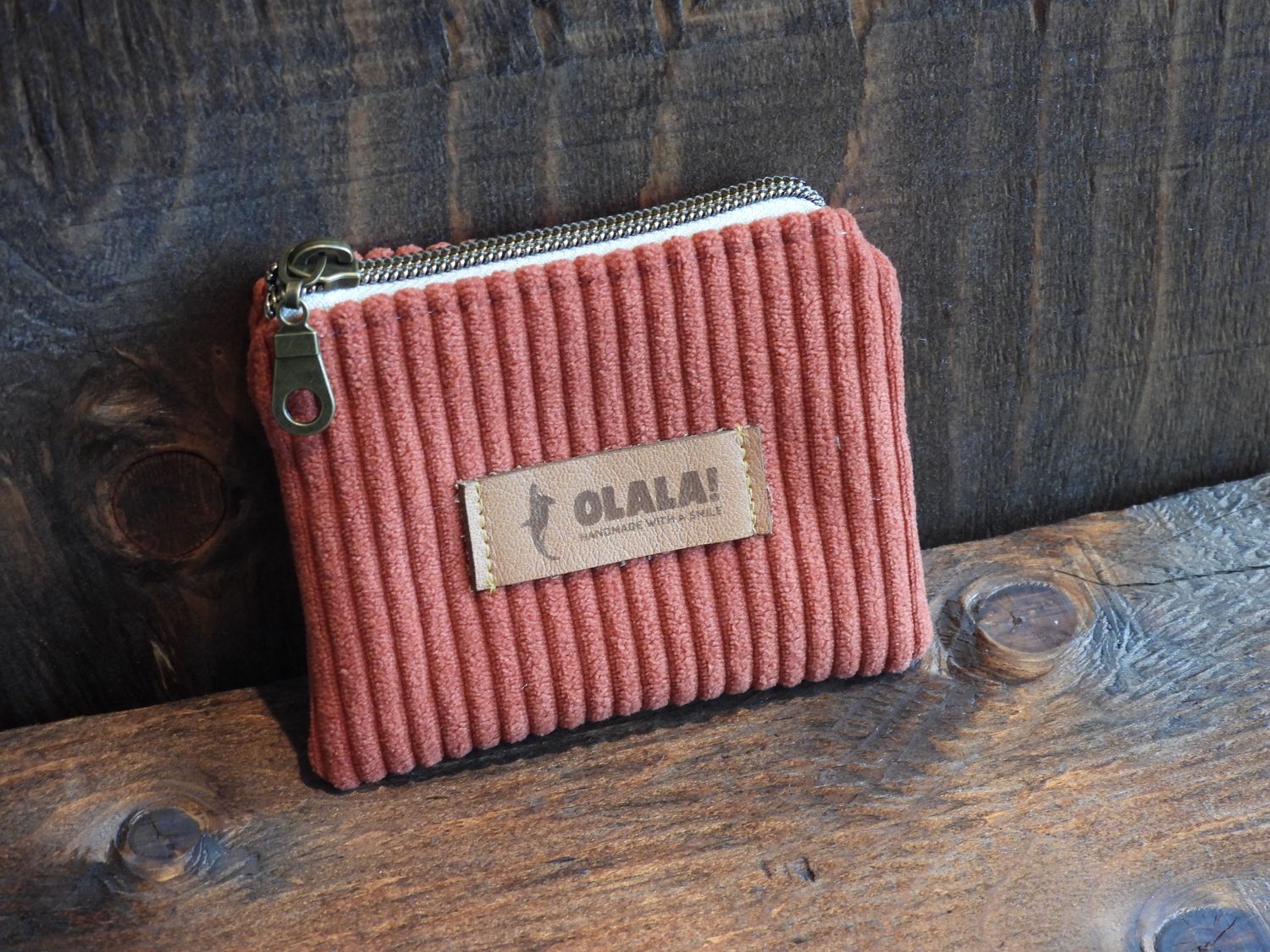 Coin pouch - Corduroy - Rust