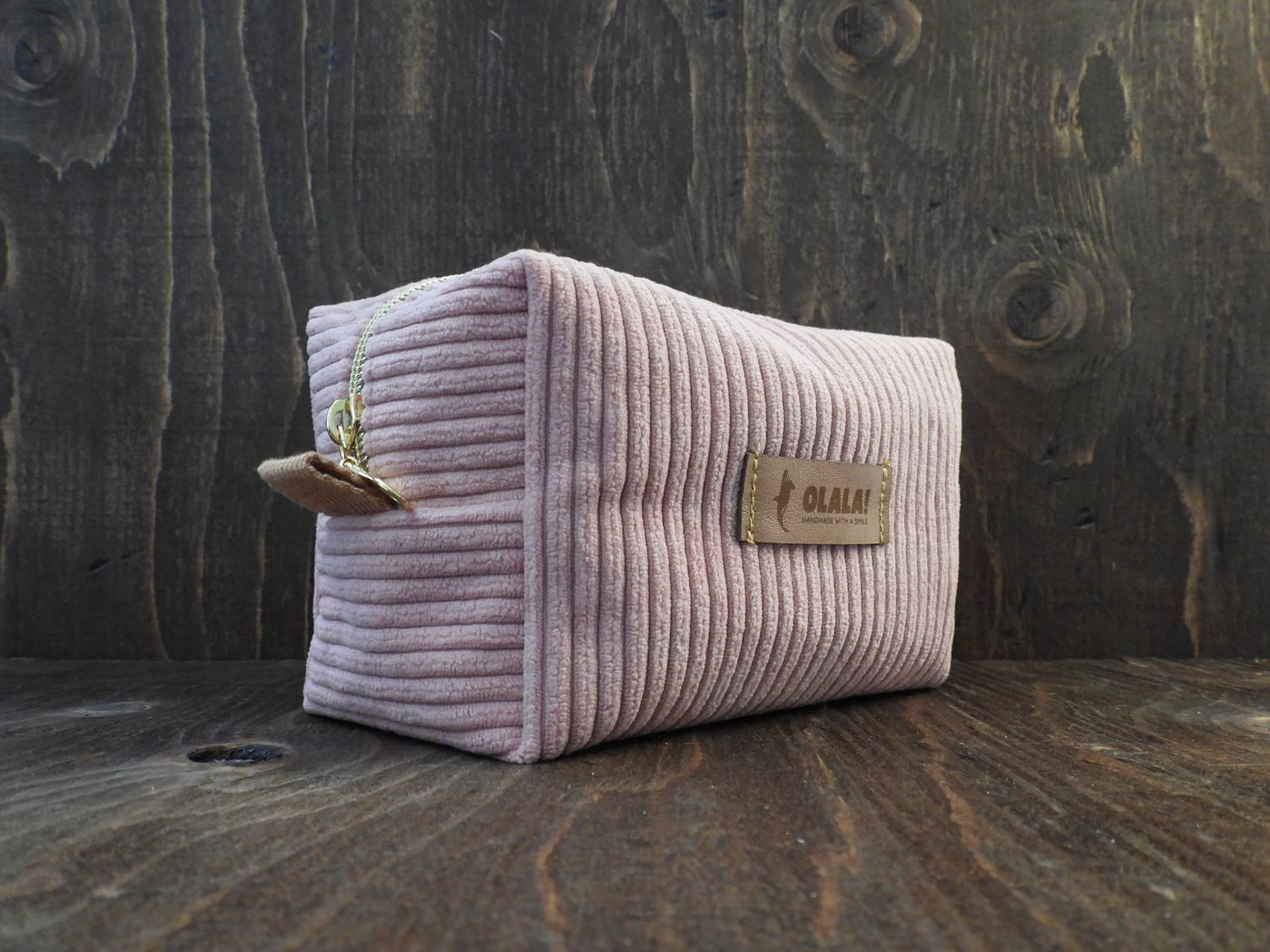 Trousse de rangement - Velours Côtelés Kaki (≈ 31 €)