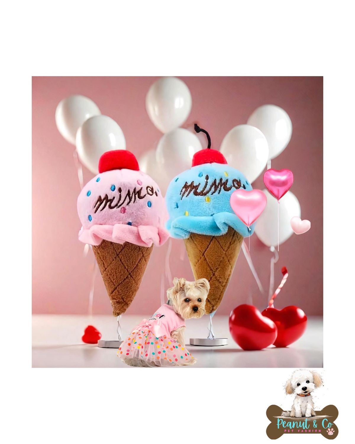  Ice Cream Sound Plush Toy for Dogs 