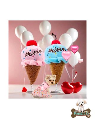  Ice Cream Sound Plush Toy for Dogs 