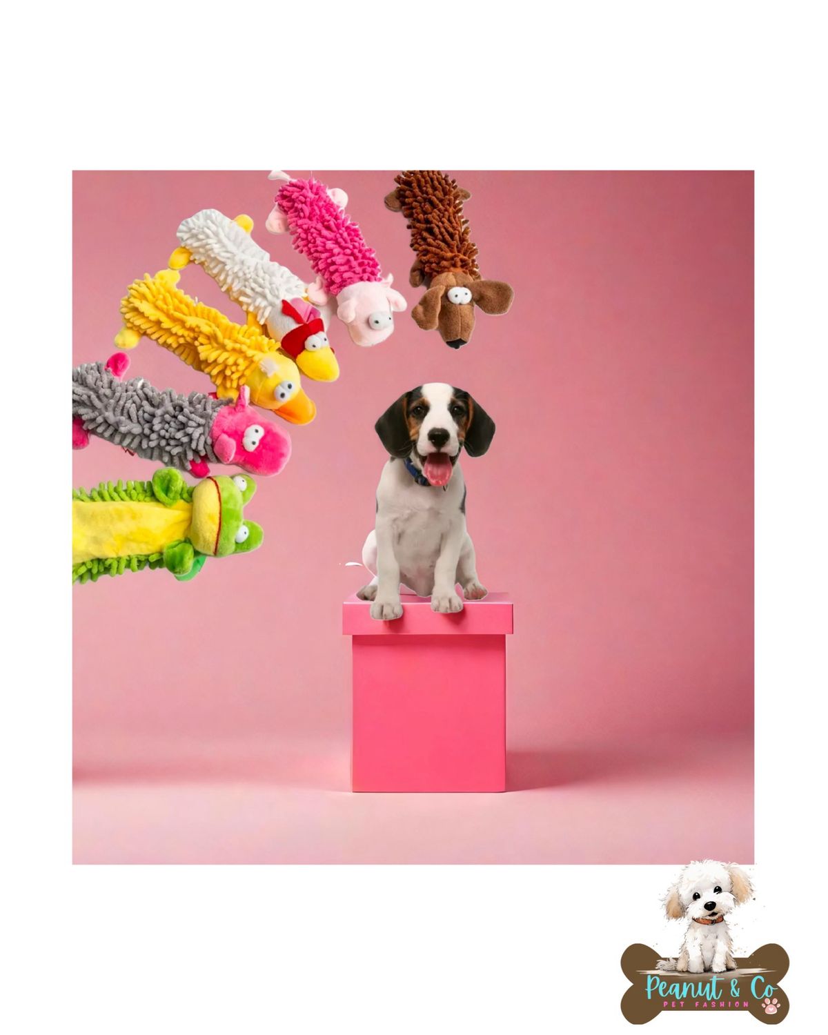 Colorful Plush Dog Cute Animals Squeaking Toy
