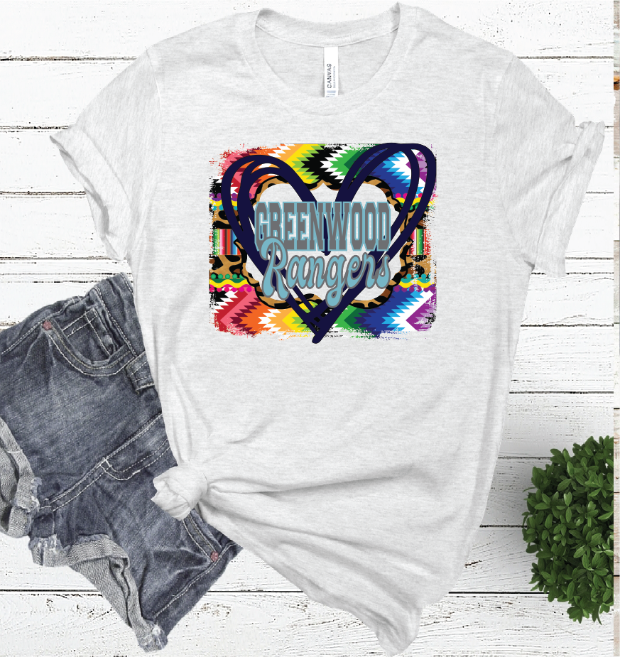 AZTEC HEART GREENWOOD ASH COLOR TEE