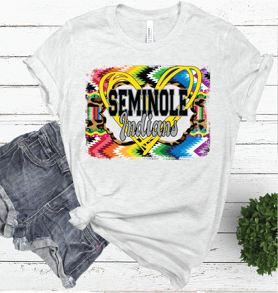 AZTEC HEART SEMINOLE ASH COLOR TEE