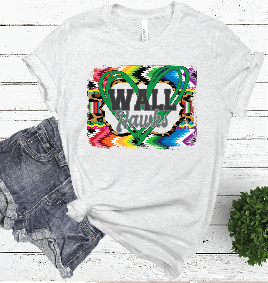 AZTEC HEART WALL ASH COLOR TEE