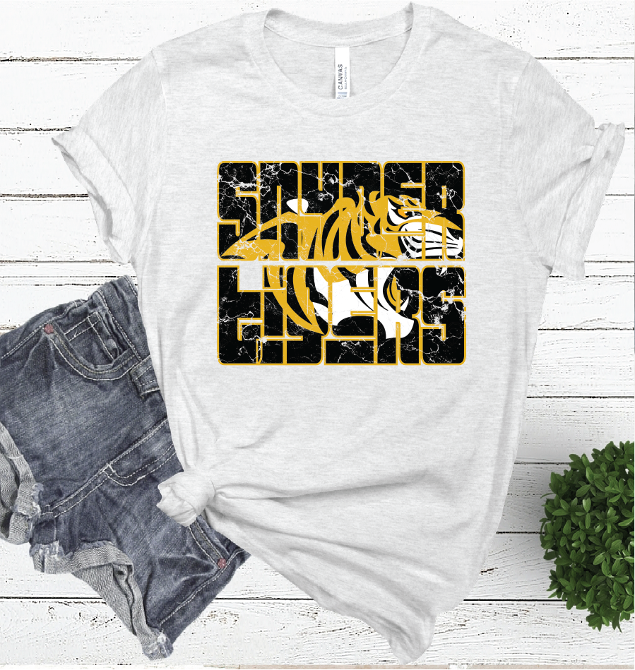 SNYDER MASCOT WORD ASH COLOR TEE
