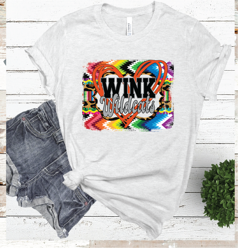 AZTEC HEART WINK ASH COLOR TEE