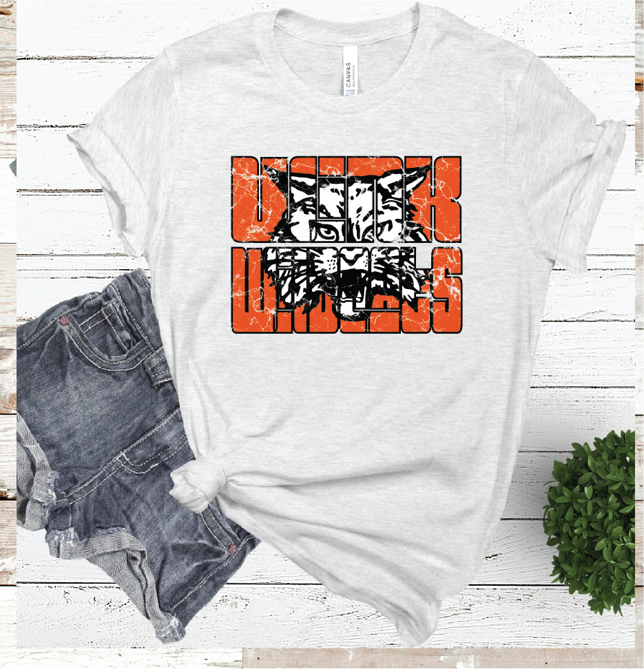 WINK MASCOT WORD ASH COLOR TEE