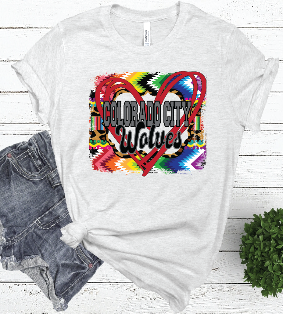 AZTEC HEART COLORADO CITY ASH COLOR TEE