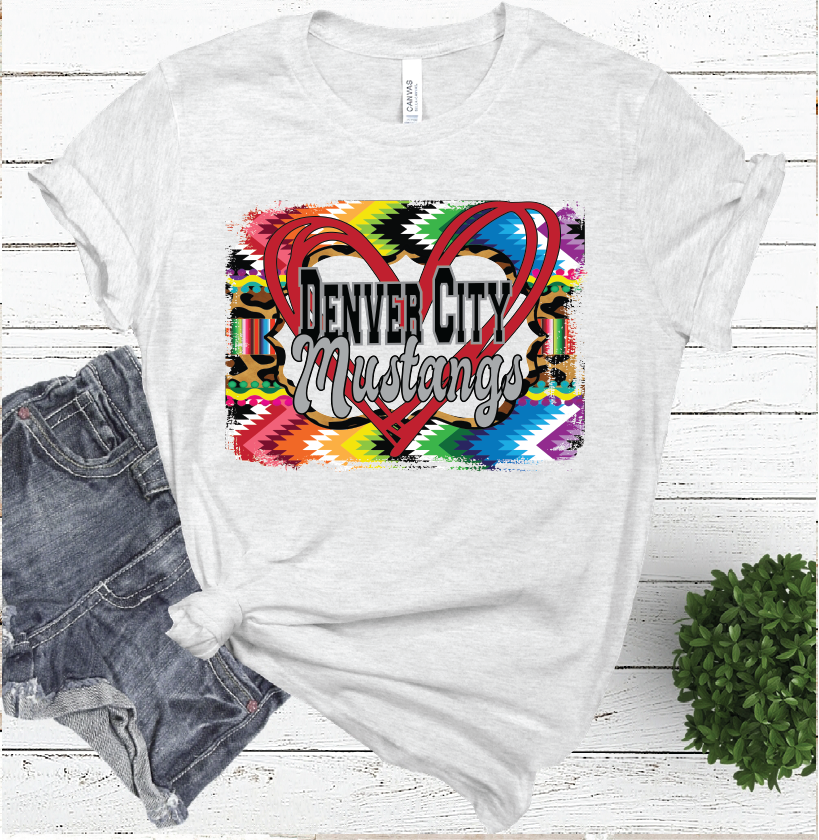 AZTEC HEART DENVER CITY ASH COLOR TEE