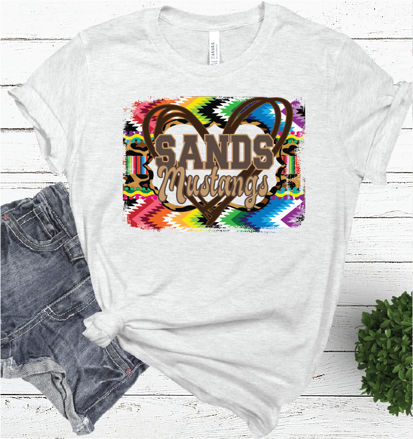 AZTEC HEART SANDS ASH COLOR TEE