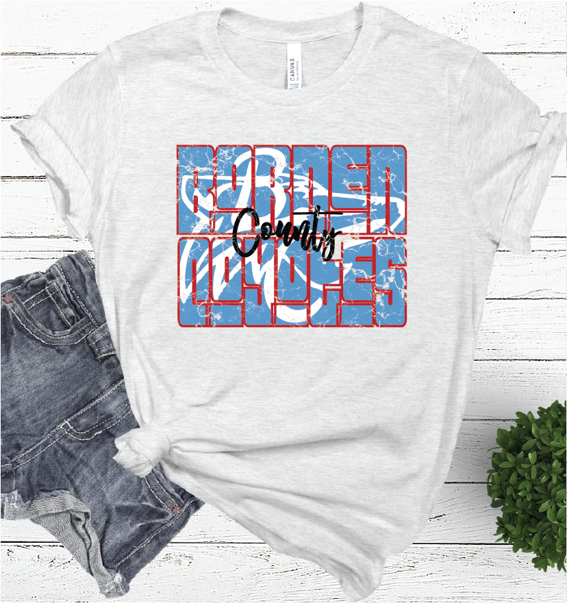 BORDEN COUNTY MASCOT WORD ASH COLOR TEE