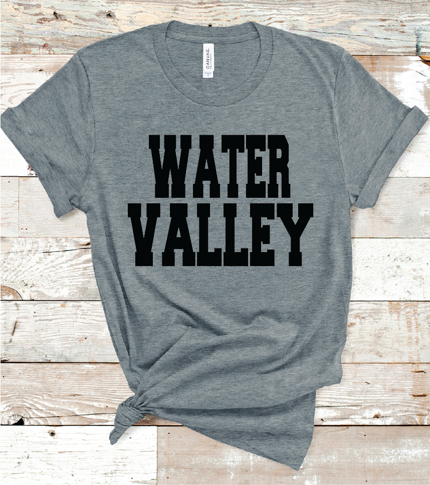 WATER VALLEY WORD BLACK