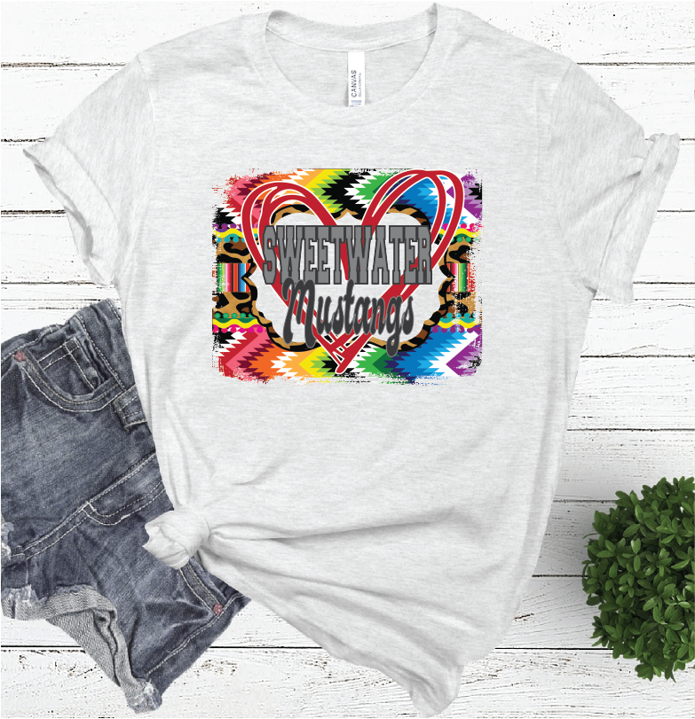 AZTEC HEART SWEETWATER ASH COLOR TEE