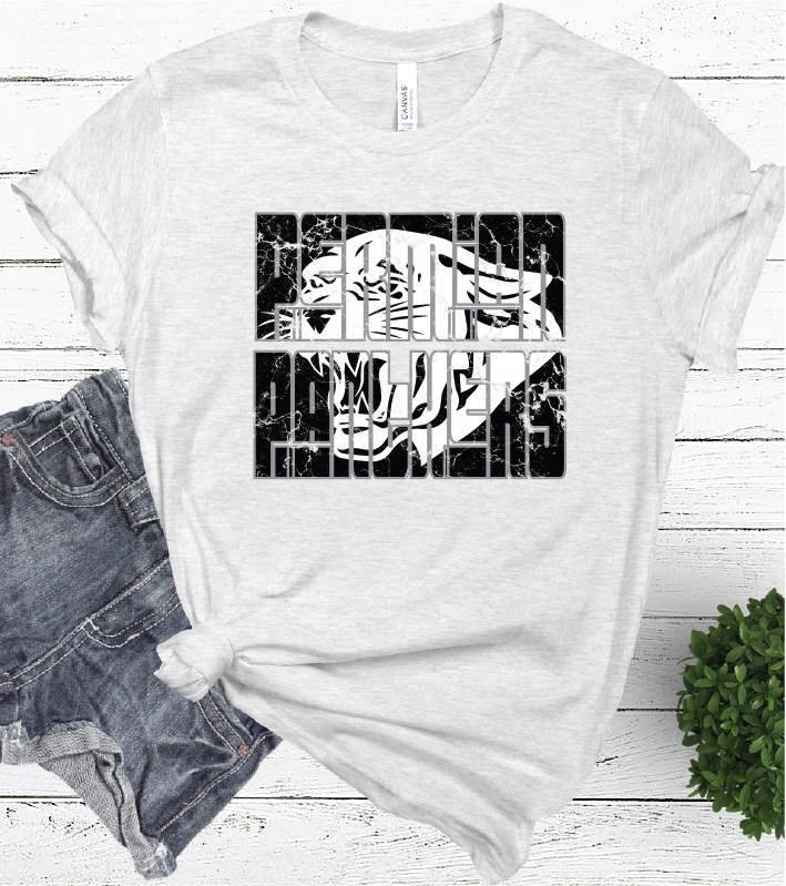 PERMIAN MASCOT WORD ASH COLOR TEE