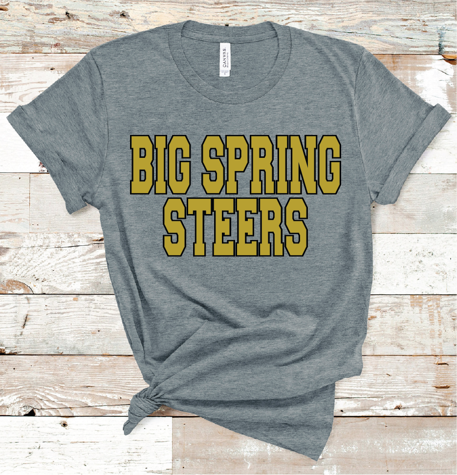 Big Spring Words School Colors