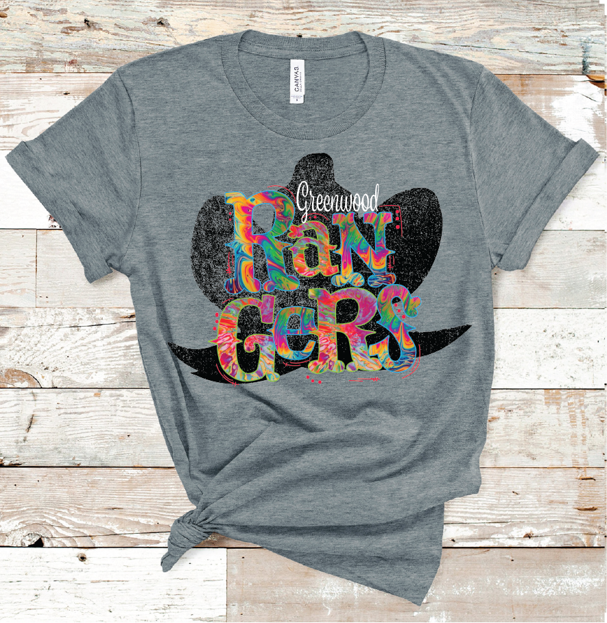 2021 RANGERS TIE DYE MASCOT (DARK GREY)