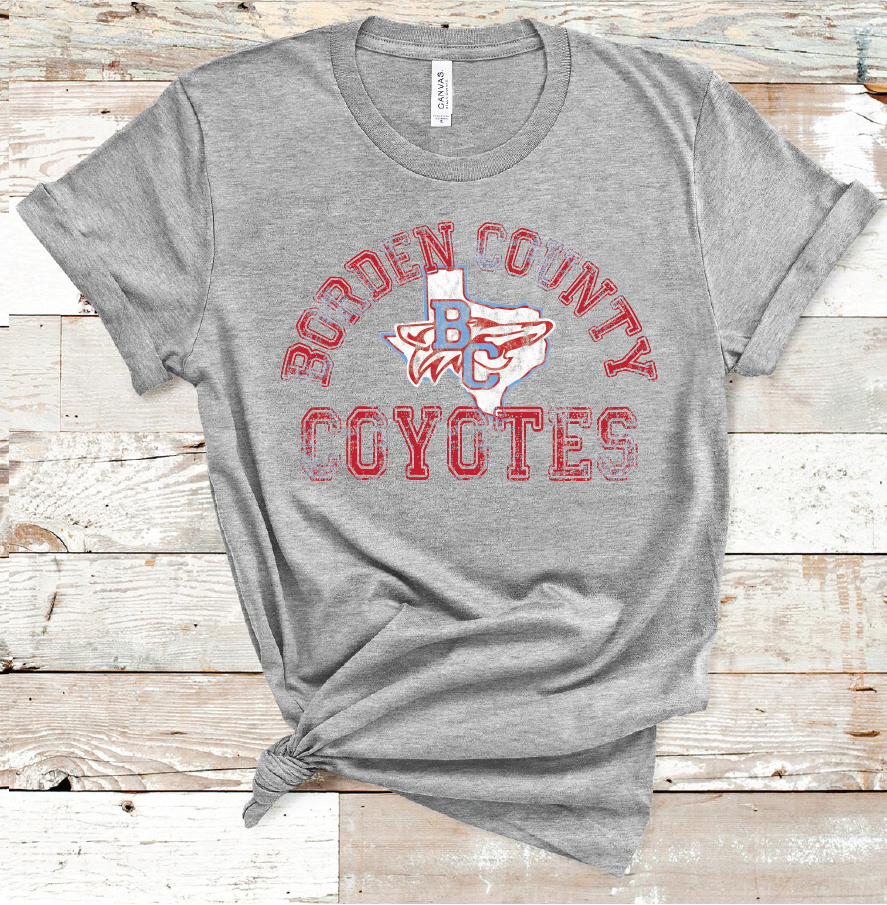 2021 BORDEN COUNTY COYOTES VINTAGE (LIGHT GREY)