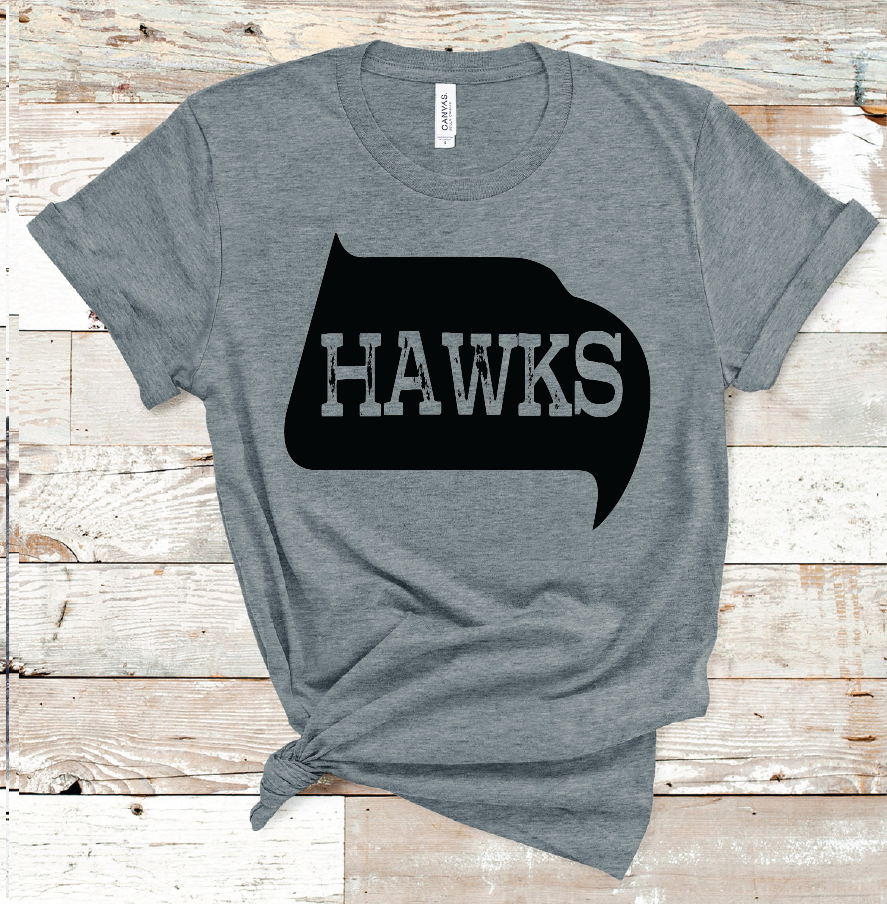 2021 HAWKS BLACK MASCOT (DARK GREY)