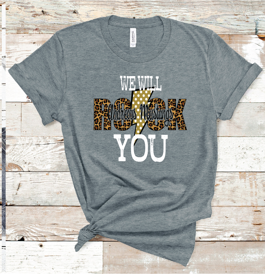 2021 ANDREWS MUSTANGS will Rock You (Dark Grey)