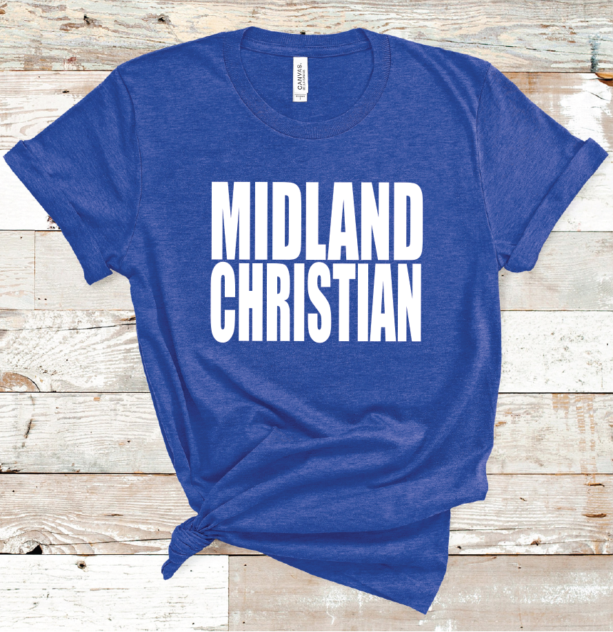 2021 MIDLAND CHRISTIAN WHITE (BLUE AND RED)
