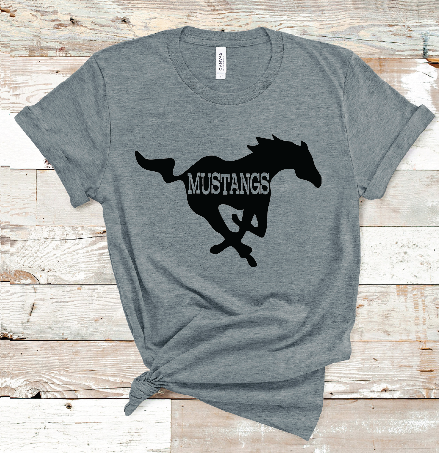 2021 DENVER CITY MUSTANGS BLACK MASCOT (DARK GREY)