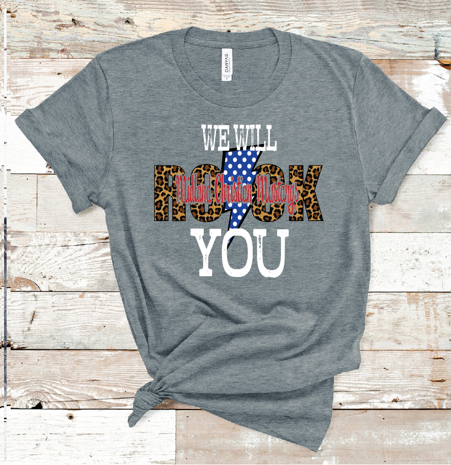 2021 MIDLAND CHRISTIAN will Rock You (Dark Grey)