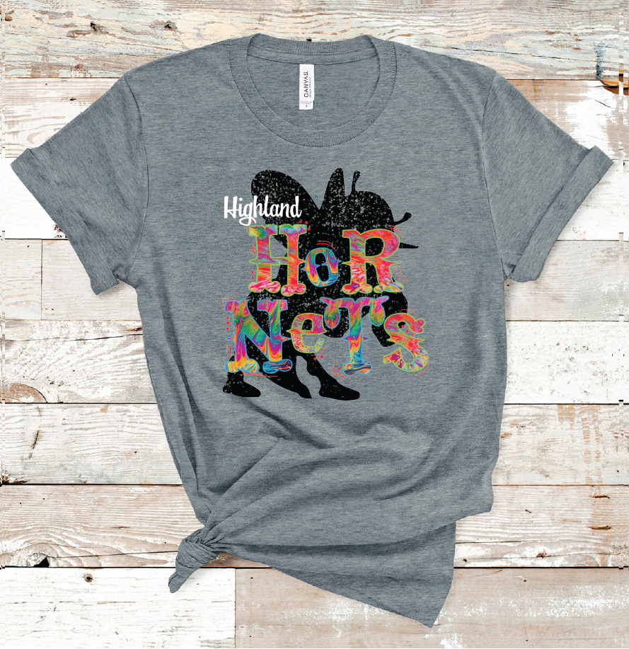2021 HIGHLAND TIE DYE MASCOT (DARK GREY)