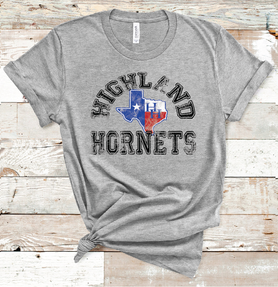 2021 HIGHLAND HORNETS VINTAGE (LIGHT GREY)