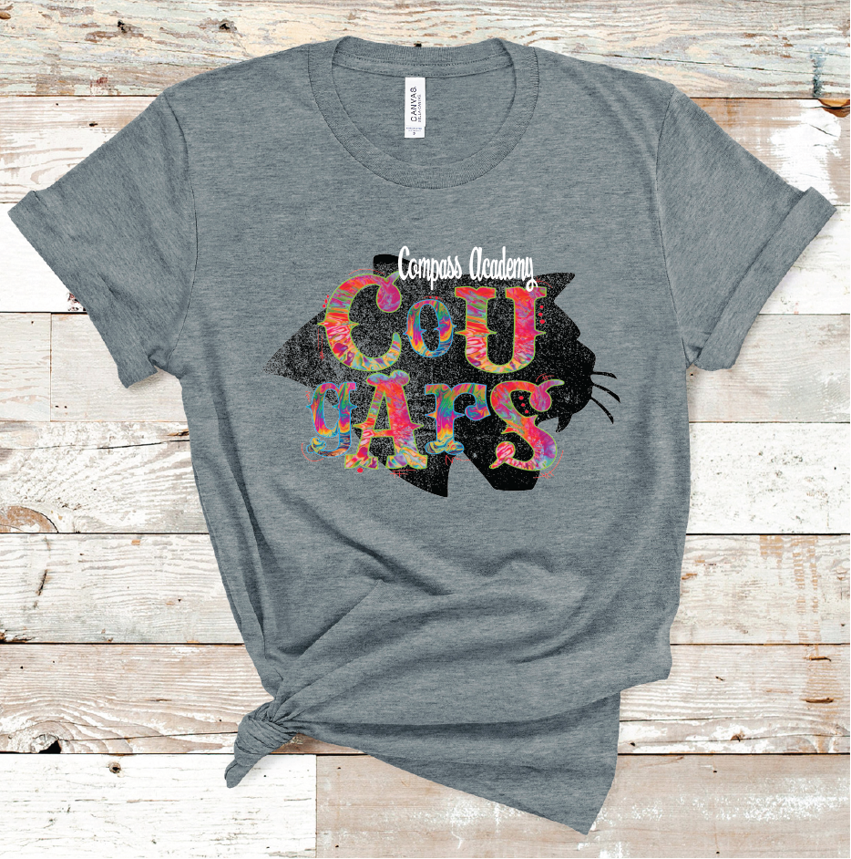 2021 COMPASS ACADEMY TIE DYE MASCOT (DARK GREY)