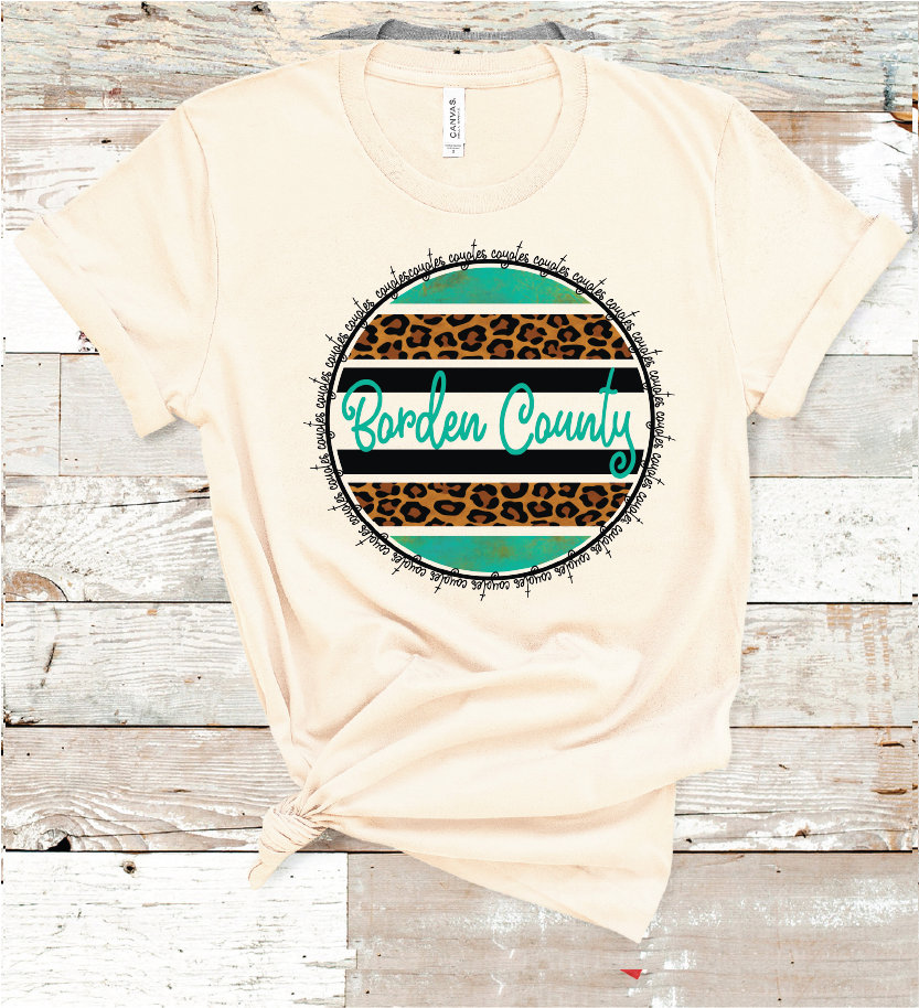 2022 BORDEN COUNTY TURQ. / LEO CIRCLE (CREAM)