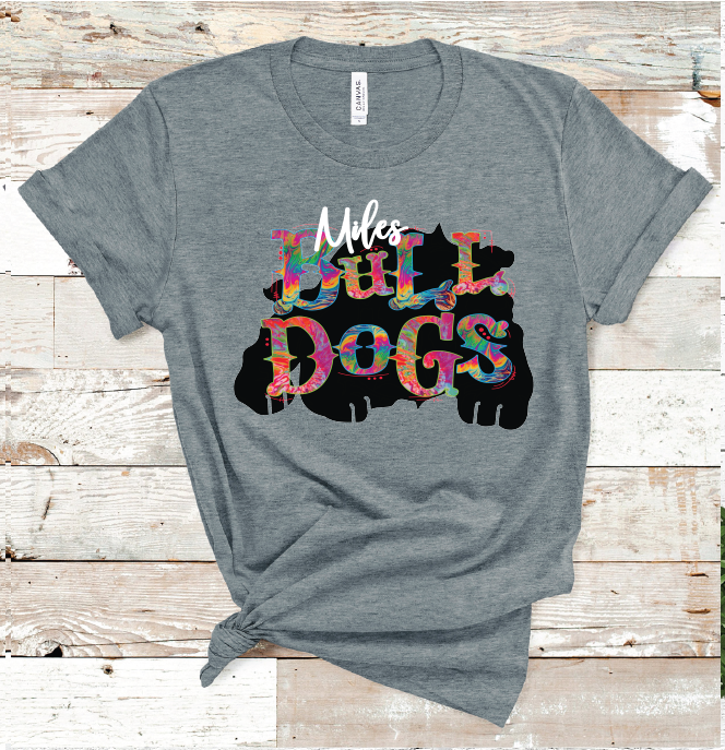 2021 MILES BULLDOGS TIE DYE MASCOT (DARK GRAY)
