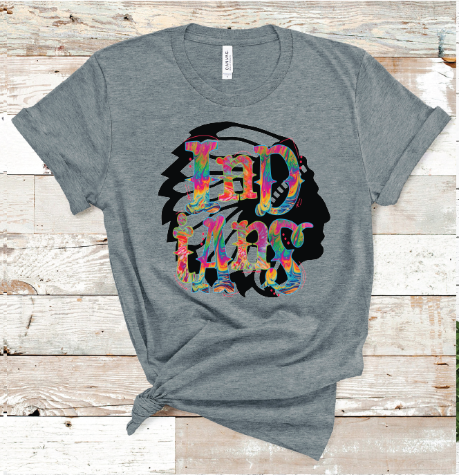 2021 JOURDANTON INDIANS TIE DYE MASCOT (DARK GRAY)
