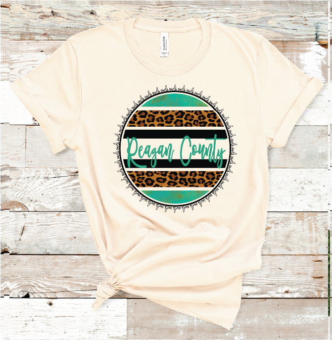 2022 REAGAN COUNTY TURQ. / LEO CIRCLE (CREAM)