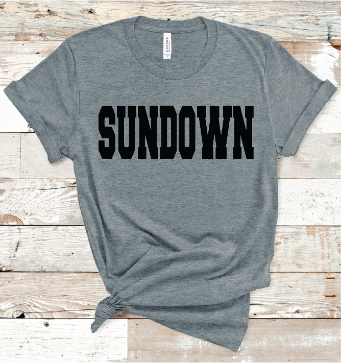 SUNDOWN BLACK WORD