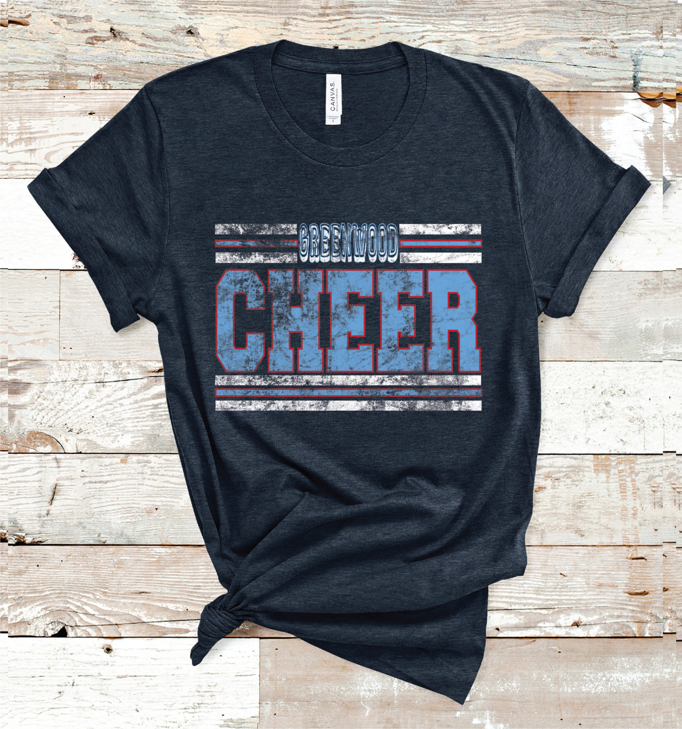 2023 GREENWOOD CHEER GRUNGE  (HEATHER NAVY )