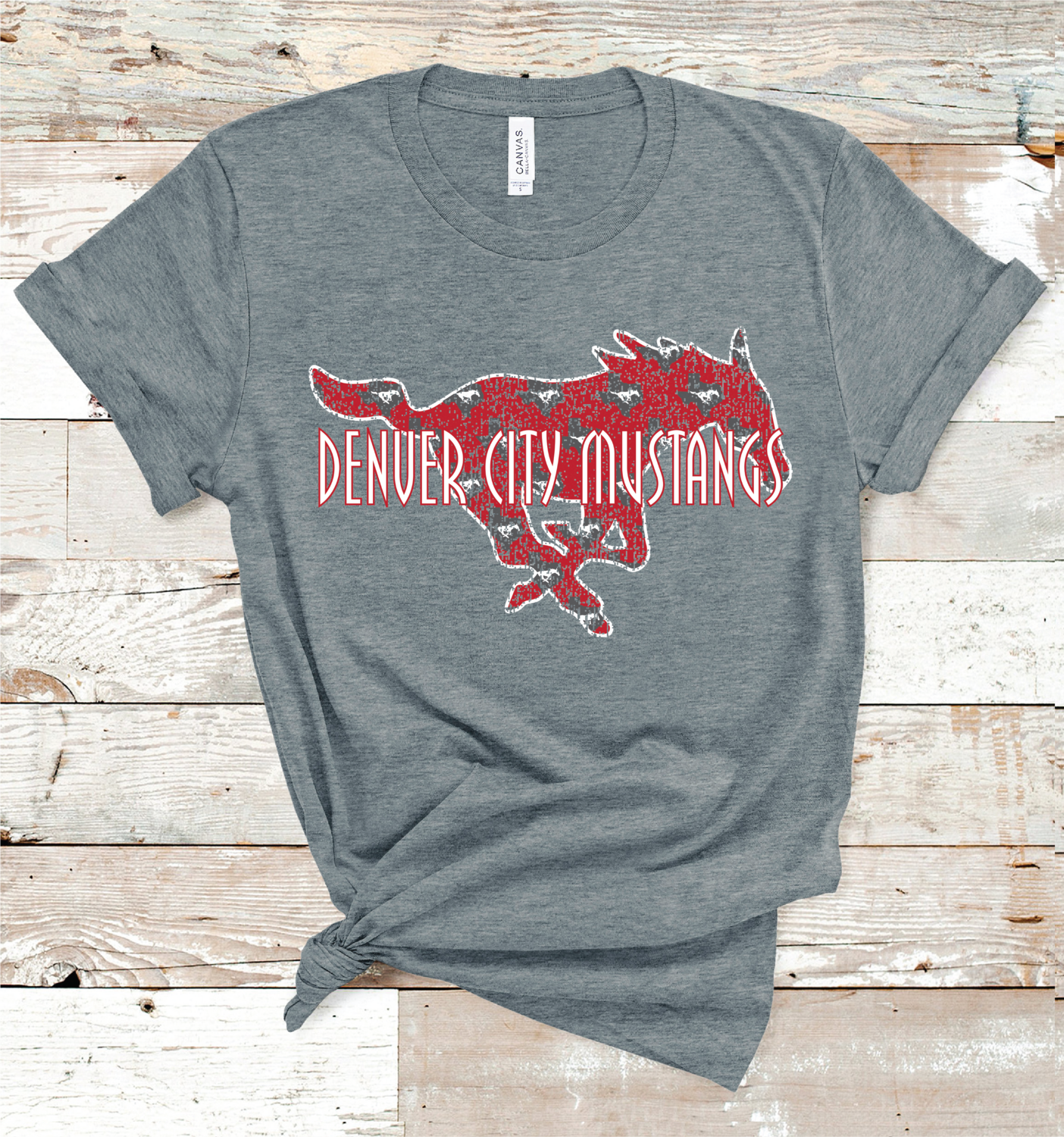 2023 DENVER CITY GRUNGE MASCOT  (D GRAY)