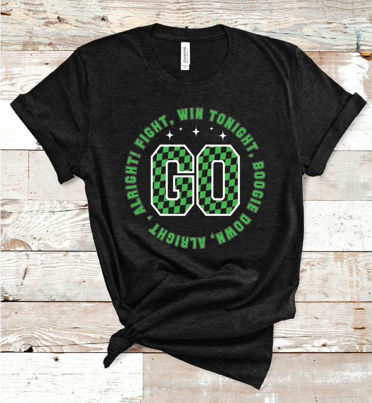 2023 IDALOU GO FIGHT GREEN  ( DARK HEATHER BLK)