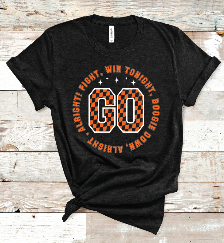 2023 WINK GO FIGHT ORANGE  (DARK HEATHER BLACK)