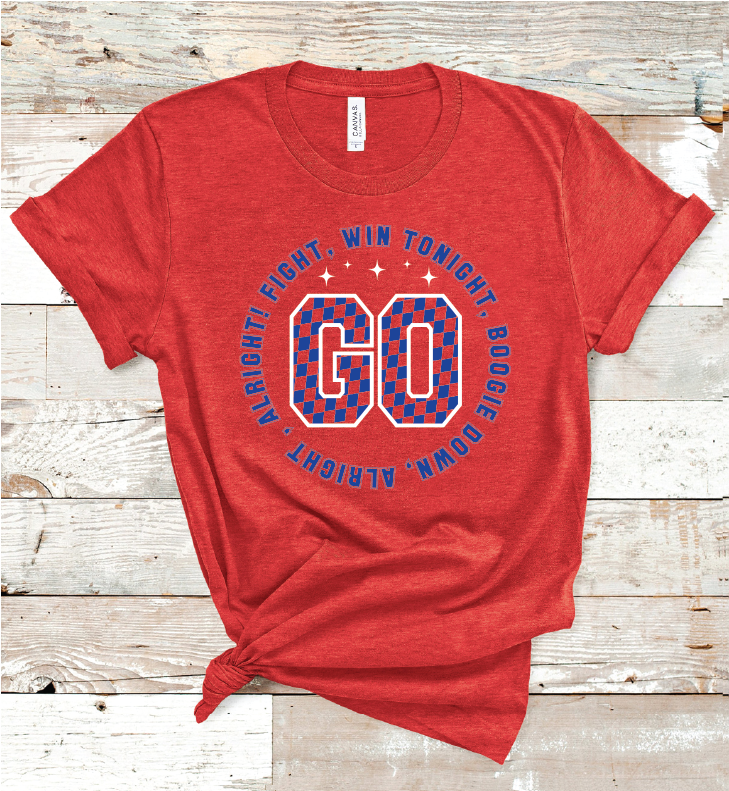 2023 MIDLAND CHRISTIAN GO FIGHT BLUE (HEATHER RED)