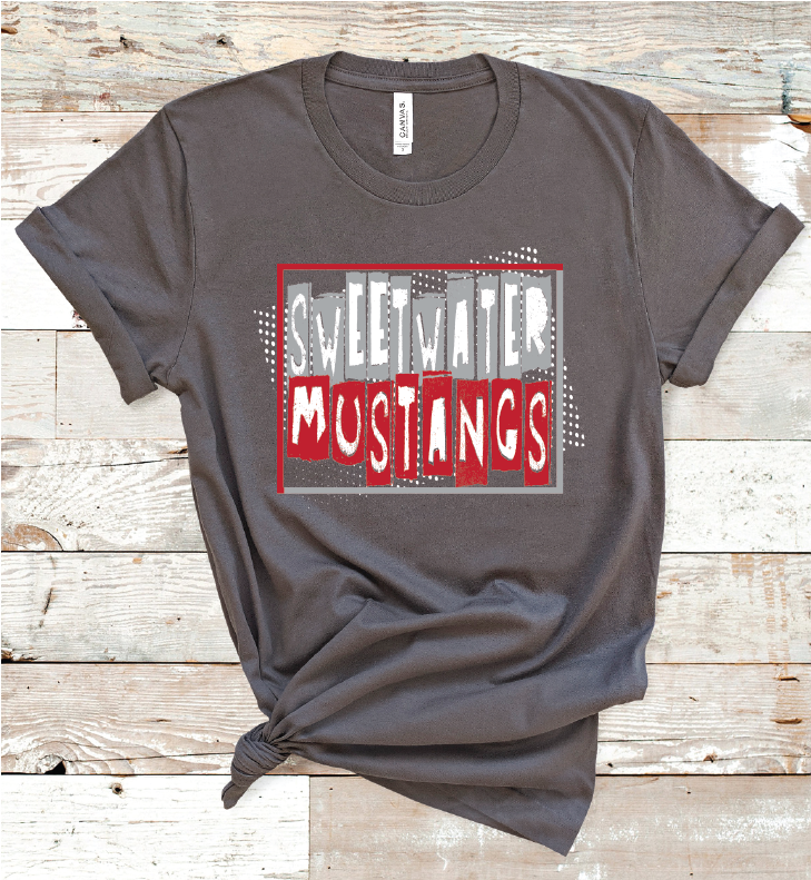 2023 SWEETWATER  MUSTANGS ART (CHARCOAL)