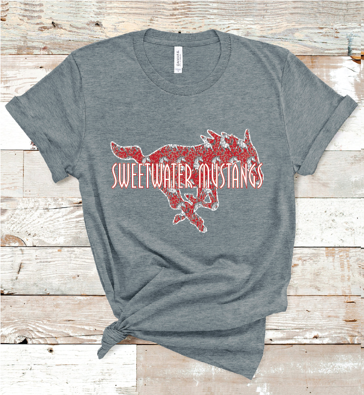2023 SWEETWATER  MUSTANGS GRUNGE (D GRAY)