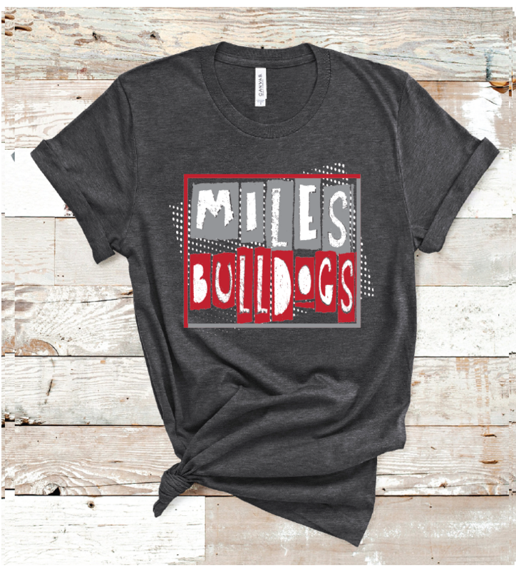 2023 MILES BULLDOGS ART (HEATHER CHARCOAL)