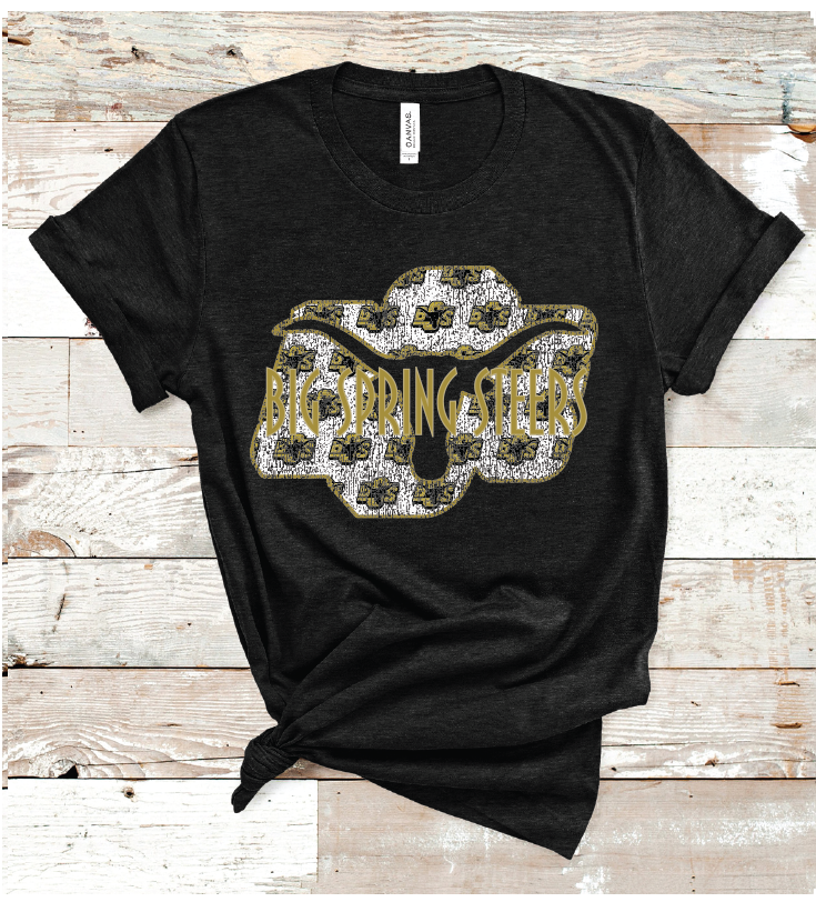 2023 BIG SPRING GRUNGE MASCOT (HEATHER BLACK)