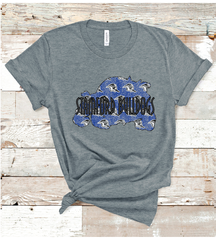2023 STAMFORD BULLDOGS GRUNGE (D GRAY)