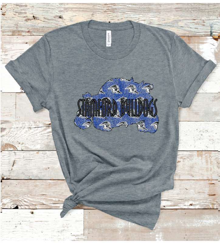 2023 STAMFORD BULLDOGS GRUNGE (D GRAY)