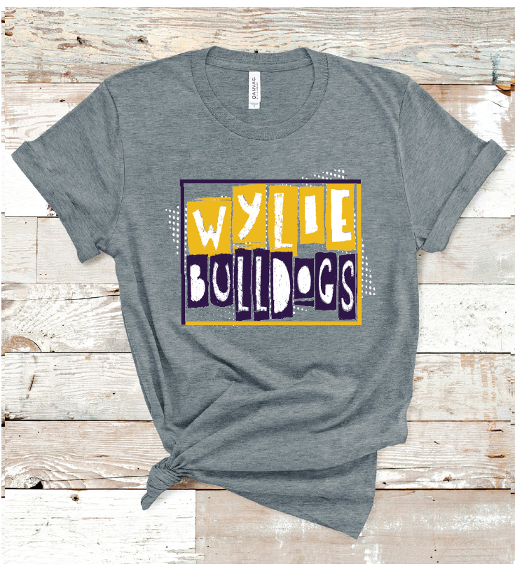 2023 WYLIE BULLDOGS ART (B D GRAY)