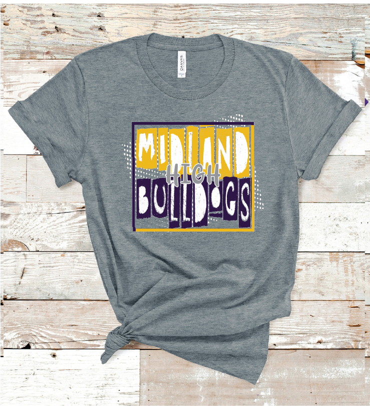 2023 MIDLAND HIGH BULLDOGS ART (B D GRAY)