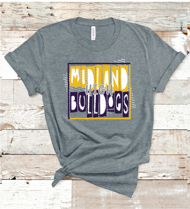 2023 MIDLAND HIGH BULLDOGS ART (B D GRAY)