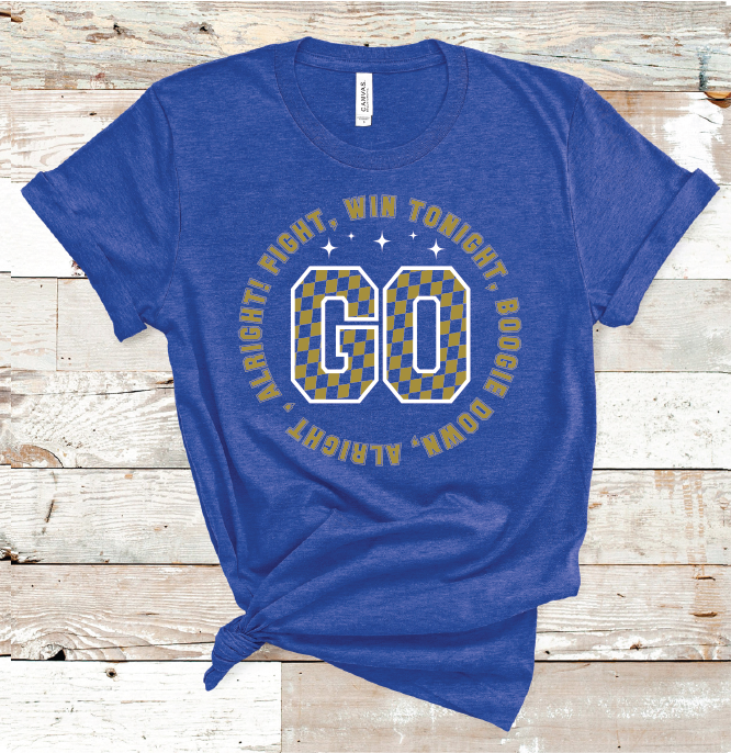 2023 RUNNELS ROYALS GO FIGHT GOLD ( HEATHER BLUE)